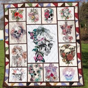 Skull Quilt Blanket Ver 39  Quilt